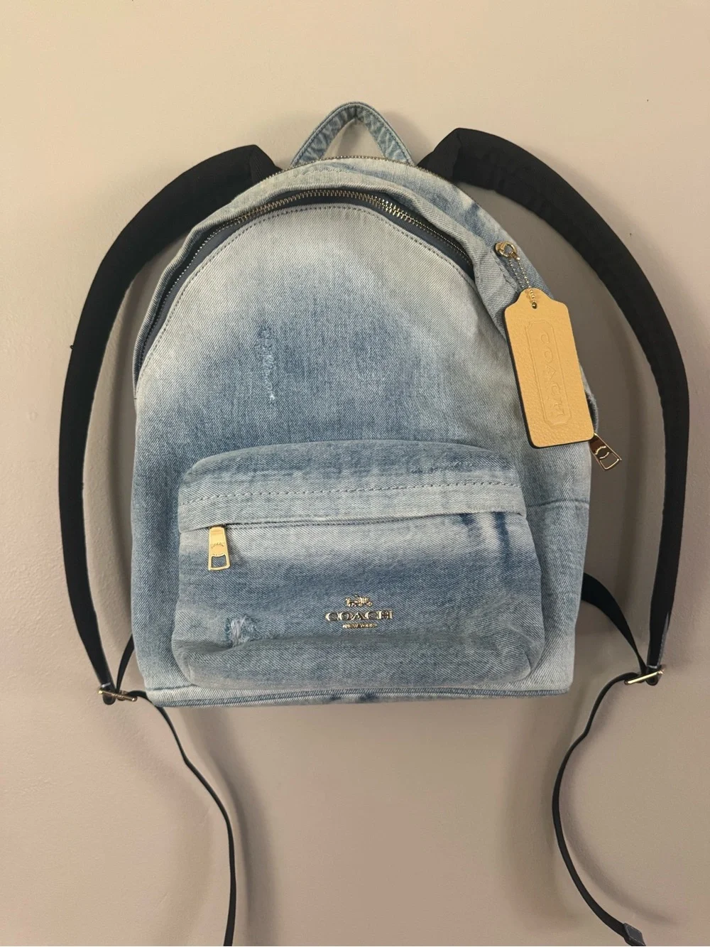 Coach Taylor Denim Blue Backpack
